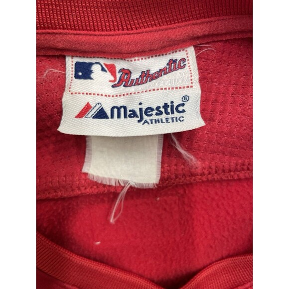 St. Louis Cardinals Pullover Shirt Mens L Majestic Therma Base Batting Practice - Picture 4 of 10